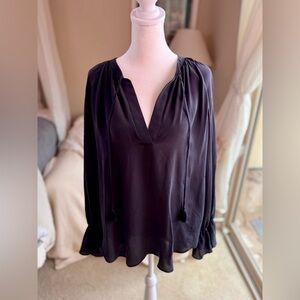 Joie Black V-Neck Blouse